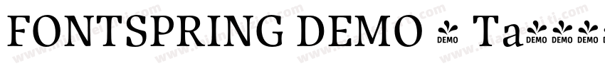 FONTSPRING DEMO - Ta字体转换